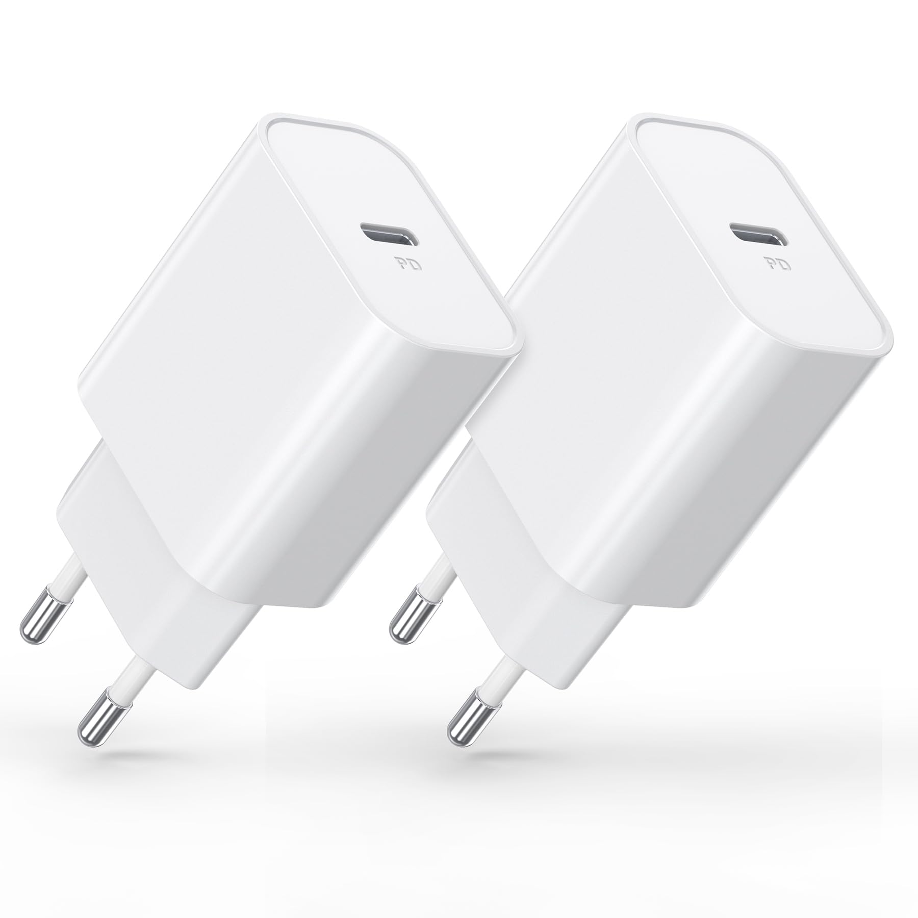 BHHB 2-Pack 30W Caricatore i-Phone, Caricabatterie USB C, PD 3.0 Carica Batteria Caricatore Veloce, Caricatore Rapido Compatibile per i-Phone, Samsung, i-Pad, Alimentatori per telefoni cellulari