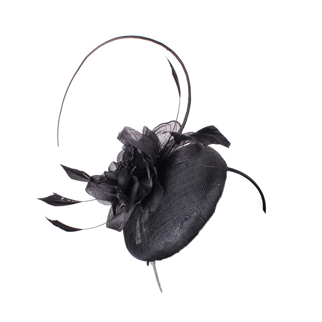 FBHappiness Wedding Fascinator Hat Hair Clip Women Cocktail Party Bridal Ladies Headpiece Mesh Hats Headwear ，Cocktail Hats