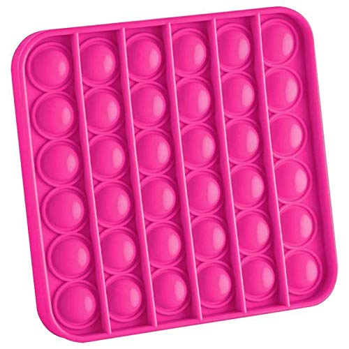 Push Pop Bubble Fidget Sensory Toy - for Autism, Stress, Anxiety - Kids and Adults (Pink Square)