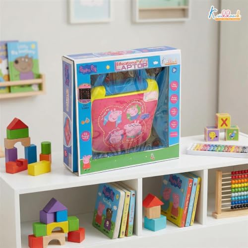 Image of Peppa Pig Educational Laptop for Kids - Interactive Learning Toy with Screen, Music & Sounds - Pre-School Alphabet, Numbers & Word Pronunciation - Safe & Durable Electronic Toy for Ages 3+