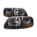 Ford F150 Black/Light smoked lens 4pc Lightning Headlights