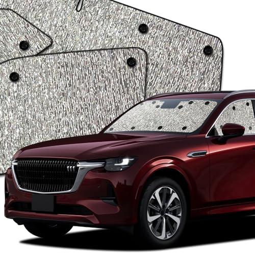 フルセット日本製 マツダ CX-80 KL系 CX 80 サンシェード 車用 カーテン シームレスサンシェード 車中泊 カーフィルム フルセット 対応 『03s-f027-sa』