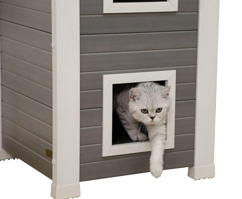 Kerbl Pet 81613 ECO-Katzenhaus Emila 49x55x82 cm, 14.5 kg