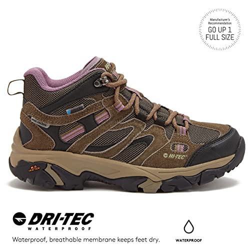 HITEC Apex Lite Mid WP Waterproof Hiking Boots for Women, Lightweight