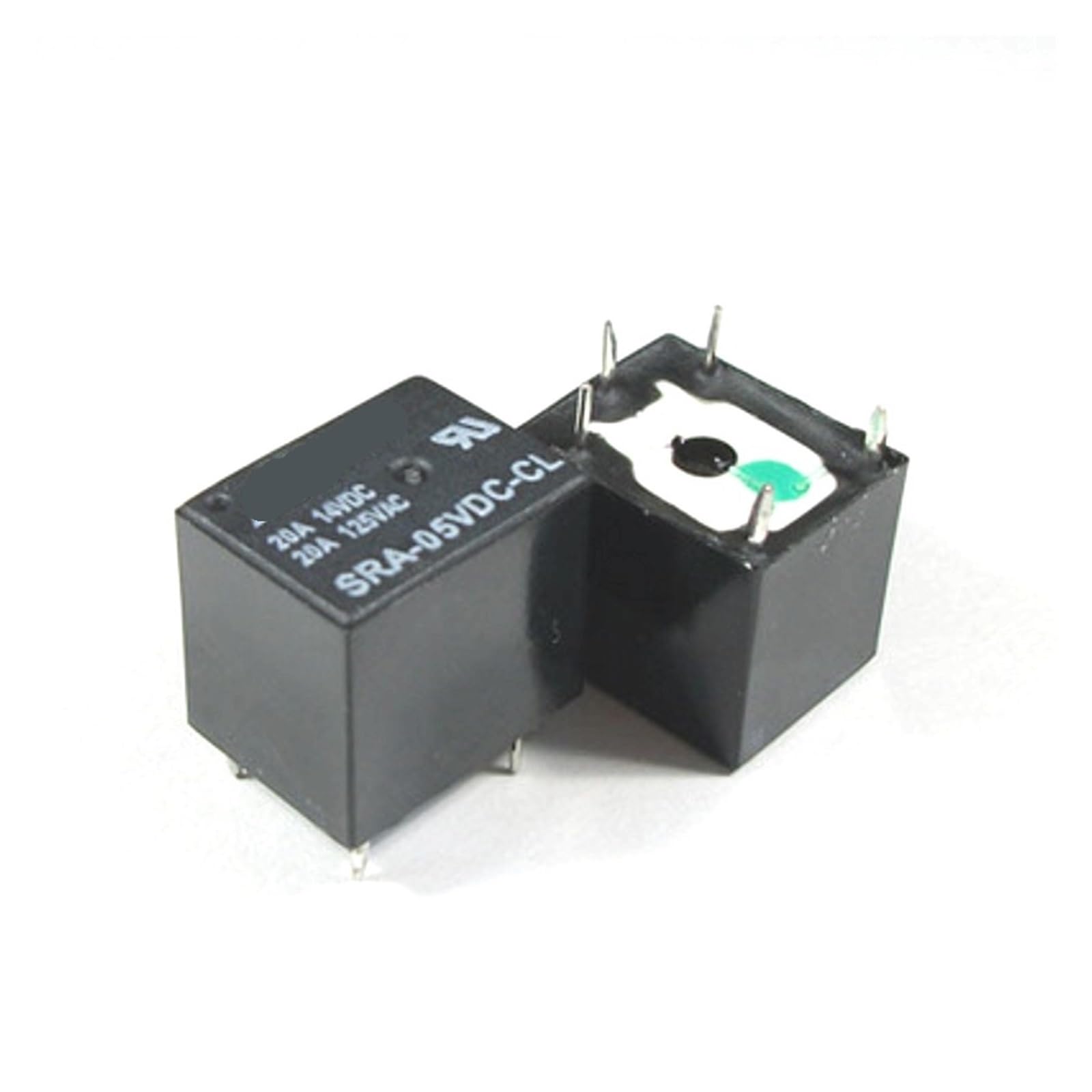 SMGLRUEAT 50Pcs 5V 20A DC Power Relay SRA-05VDC-CL 5Pin PCB Type Black Automobile relay