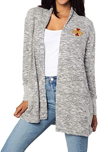 Image of chicka-d Women's Cozy Fleece Cardigan Heather Grey