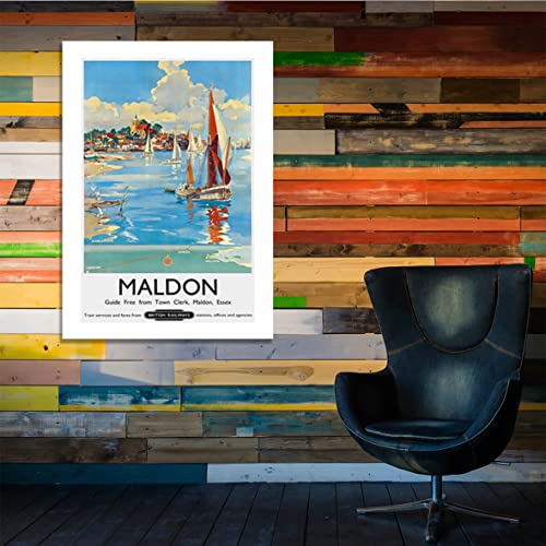 Poster encadré Maldon Essex British Railways, petit format mat - 6