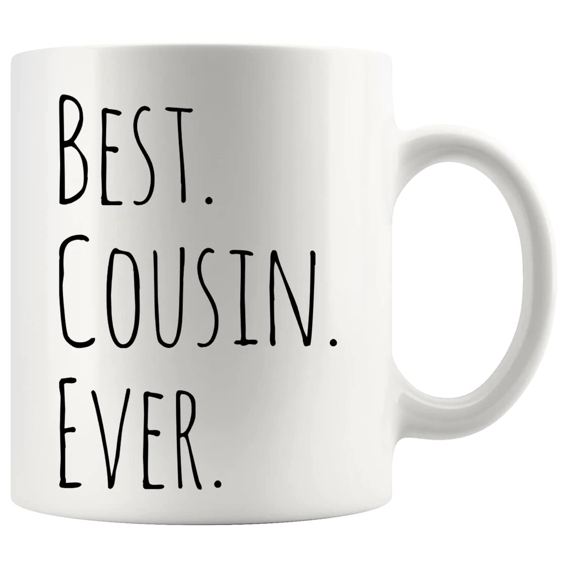 Panvola Best Cousin Ever Coffee Mug Cousin Gifts For Women Men From Aunt Uncle Family Reunion Novelty Drinkware Ceramic Cup 11 oz White