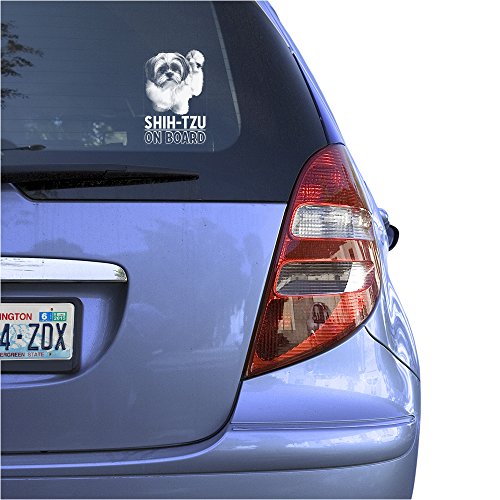 Shih-Tzu Clear Vinyl Decal Sticker for Window, Chinese Lion Dog Sign Art Print