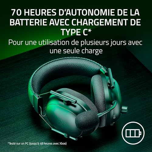 Razer Blackshark V2 Pro (Xbox) - Casque E-Sports sans Fil pour Xbox S - X & One (Haut-Parleurs Triforce 50mm, HyperSpeed Wireless RF & Bluetooth, Microphone détachable HyperClear) Noir