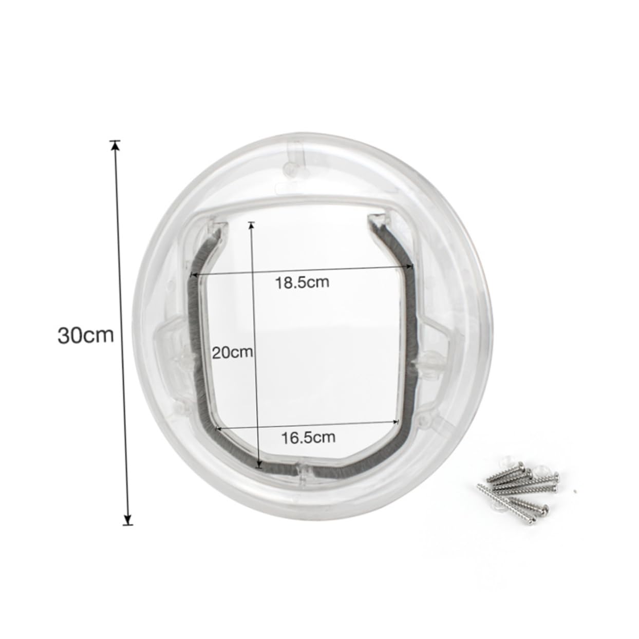 BESPORTBLE Sturdy Cat Entry Exit Door Round Hole Pet Door for Dogs Cats Magnetic Easy to Install