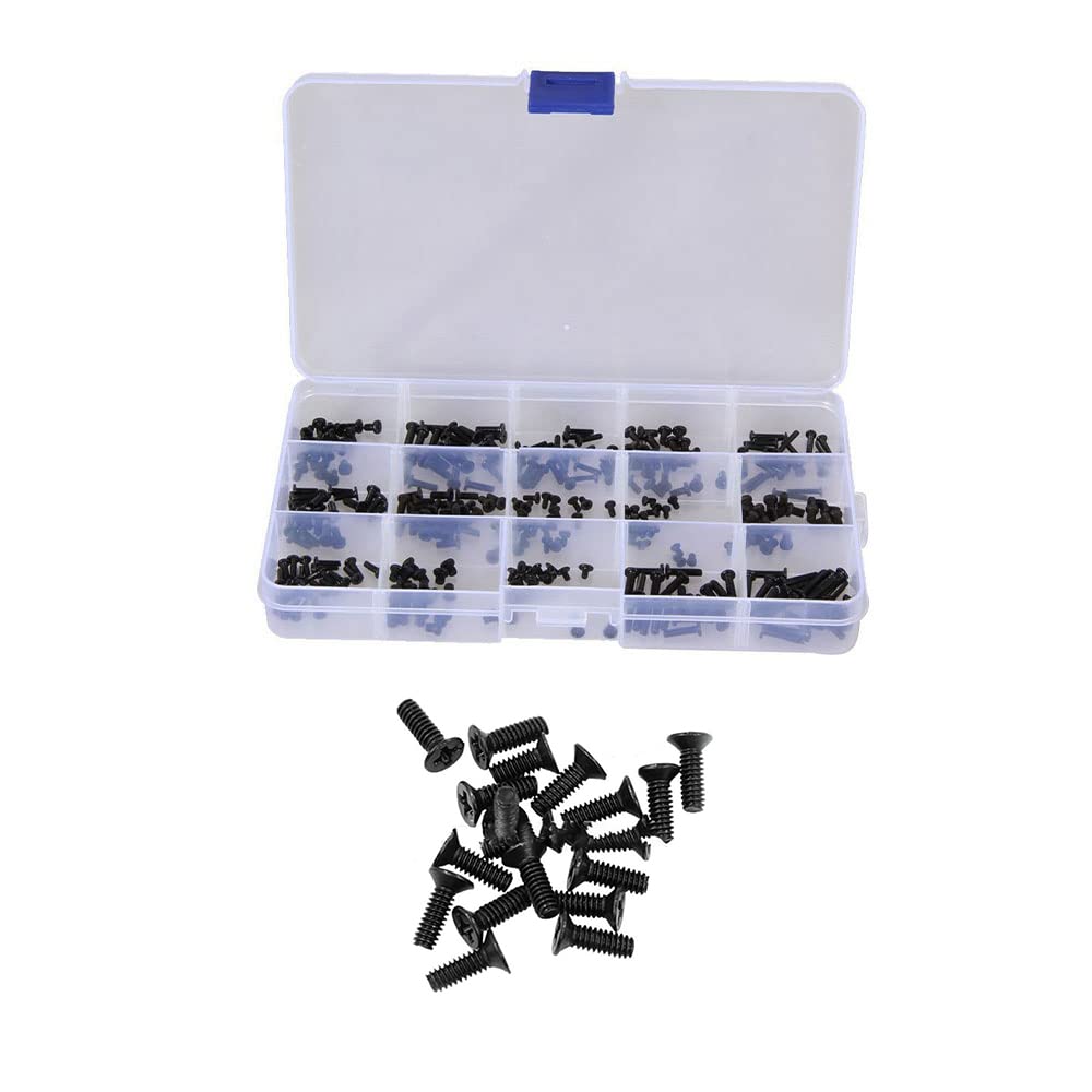 300 PCS Laptop Computer Screw Kit, M2 M2.5 M3 Self Tapping Flat Head Phillips Screws Repair Assortment for PC Motherboard, Case and Fan-image-34