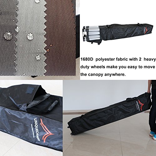 UNIQUECANOPY 10'x10' Ez Pop Up Canopy Tent Commercial Instant Shelter, with Heavy Duty Roller Bag, 10x10 FT Orange