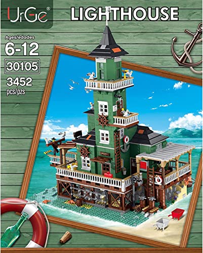 Haus Bausteine Bausatz, Modular Moc Klemmbausteine Haus, 3452 Teile Angeln Leuchtturm Architektur Modell Modulare… – Bild 4