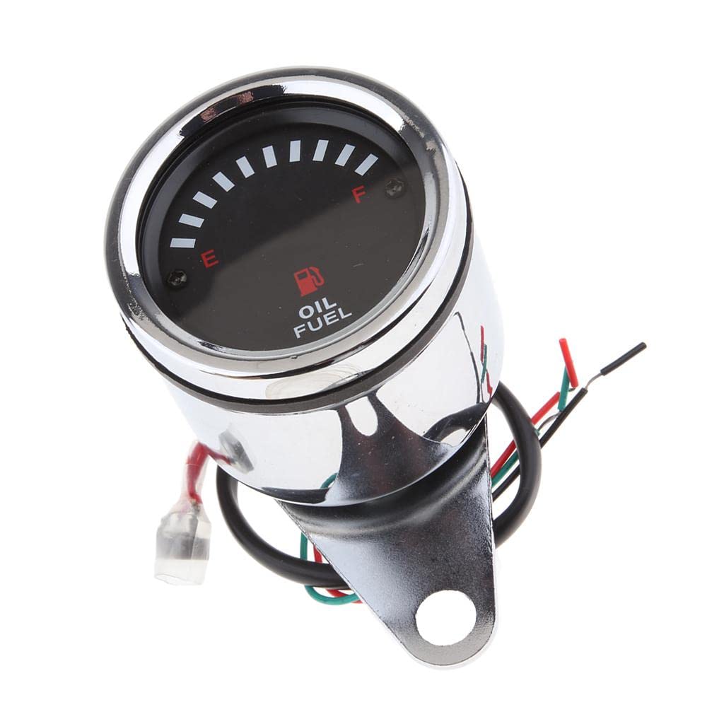 Trade Chrome 12V Universal Motorcycle Round LED Digital Oil Fuel Level Gauge 65 Mm-image-42