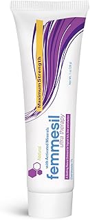 Femmesil Yeast Infection Ointment MAX Strength, Vaginal Yeast Infection Treatment with Clotrimazole for Women Feminine Care, Natural Antifungal Cream to Relieve Vaginal Itch & Irritation (28g)