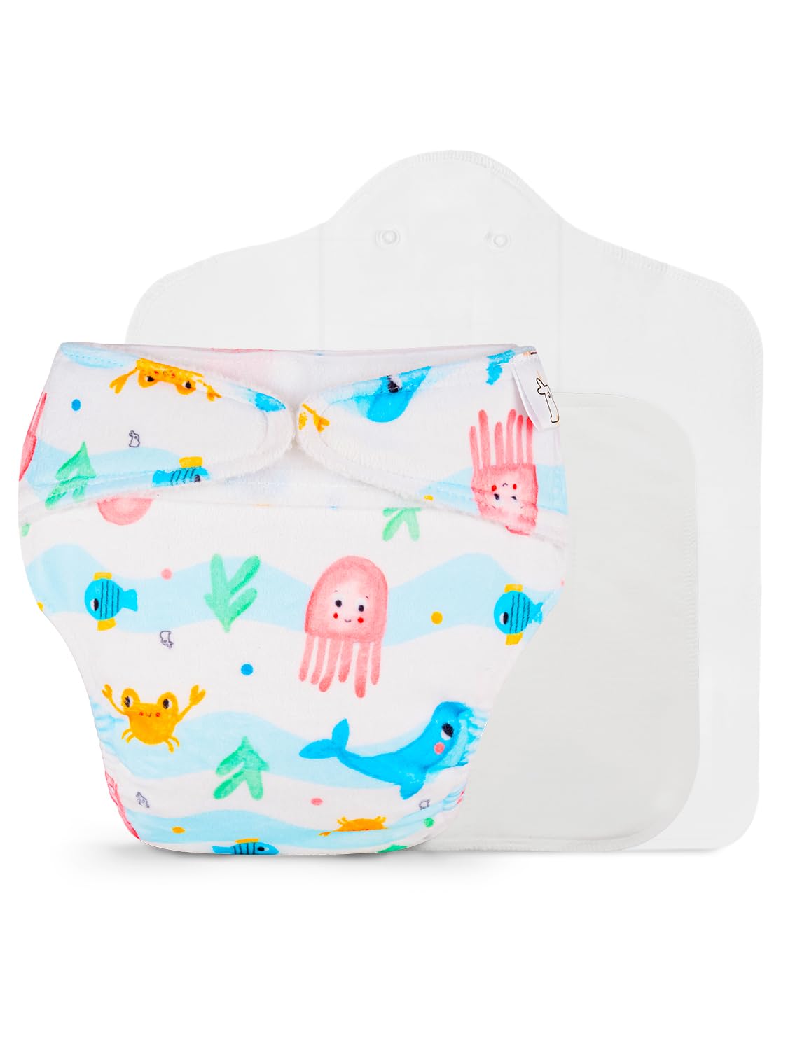 SuperBottoms Freesize UNO SuperSoft Cloth Diaper (with Velcro) | Reusable, Adjustable Cloth Diaper for Babies | Dry Feel Comfort | Fits from 3 Months to 3 Years | Washable & Rash-Free | Bubble Buddies-image-4