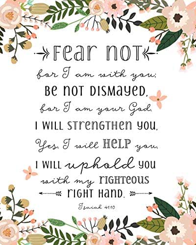 Amazon.com: Fear Not Sign Wall Art Fear Not Print Fear Not Wall Art ...