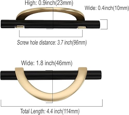 Miniatura 8 de Paquete de 10 manijas de gabinete de cocina de 3.75 pulgadas (3.780 in) de bronce champán, accesorios de gabinete de cocina, tiradores de cajón de