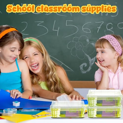 Image of Suzile 25 Pcs Plastic Crayon Boxes Bulk,Green