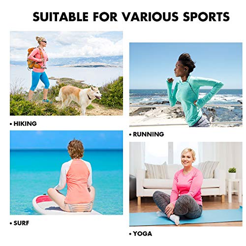 BALEAF Women's Long Sleeve Shirts UPF 50+ Sun Protection SPF Dri Fit Lightweight T-Shirt Outdoor Hiking Runing Fishing White Size M