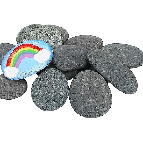 10 Handpicked Smooth Pebbles for Painting Cover