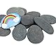 18 Stück Flache Steine zum Bemalen,5-8 cm Glatte Kieselsteine zum Bemalen,Flache Kieselsteine zum Basteln,handverlesene Naturstein Aquarium Deko-Steine