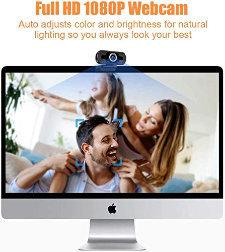 Webcam with Microphone, USB PC Desktop Laptop with 110° Wide View Angle,Web Camera for Live Streaming, Video Calling Conferencing, Gaming - Thumbnail 2