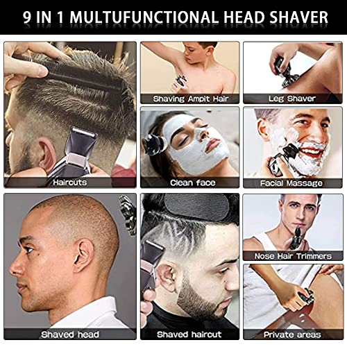 Svinkal Rotary Shaver, Type-C Men's Bald Head Electric Shaver, 7D Cool Modern Design Skeleton Robot Shaver, 5 In 1 Beauty Set For A Haircut, Shaving, #TOP2