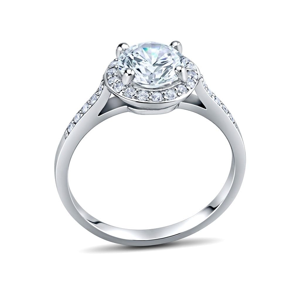 SILVEGO Anello di Fidanzamento Skye in Argento 925 con Swarovski Zirconia, FNJSMR035sw
