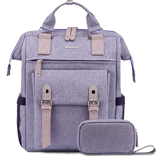 Lovevook Laptop Backpack Purse For Women Work Travel, Teacher Doctor Nurse Bags Large Computer Backpack Business Commuter Laptop Bag, College Backpack Stylish Daypack, 17 Inch, Light Purple #TOP6