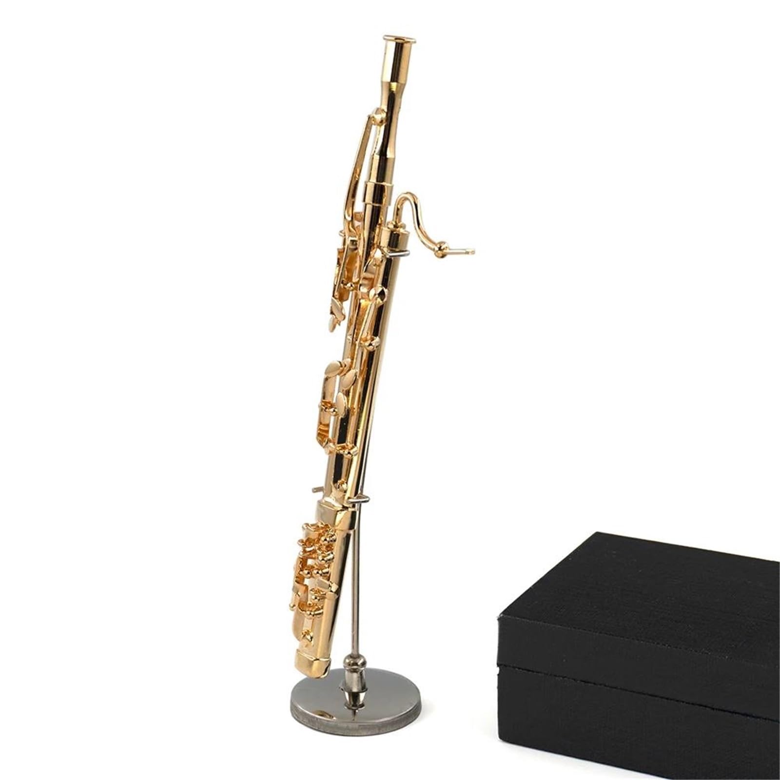 Model Mini Instrumentu Muzycznego 10 Cm/15 Cm Miniaturowy Miedziany Model Fagotu Ze Wsparciem Mini Instrument Muzyczny Dekoracje Domu(10cm)