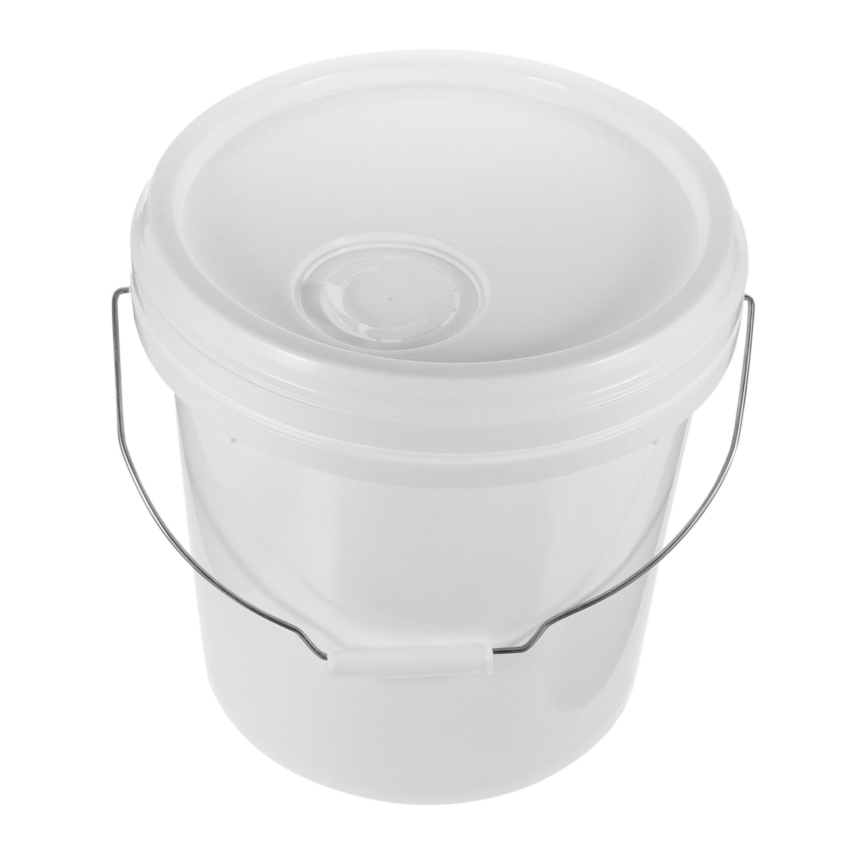 Cubo de Pintura Redondo Blanco Hdpe de 10 L con Tapa