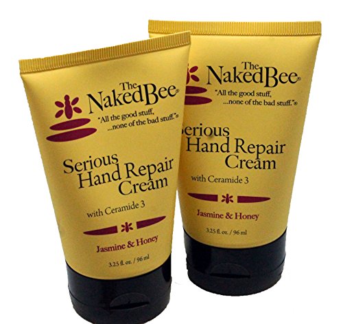 The Naked Bee Serious Hand Repair Cream Lotion Jasmine & Honey - 2 Pack - All Natural