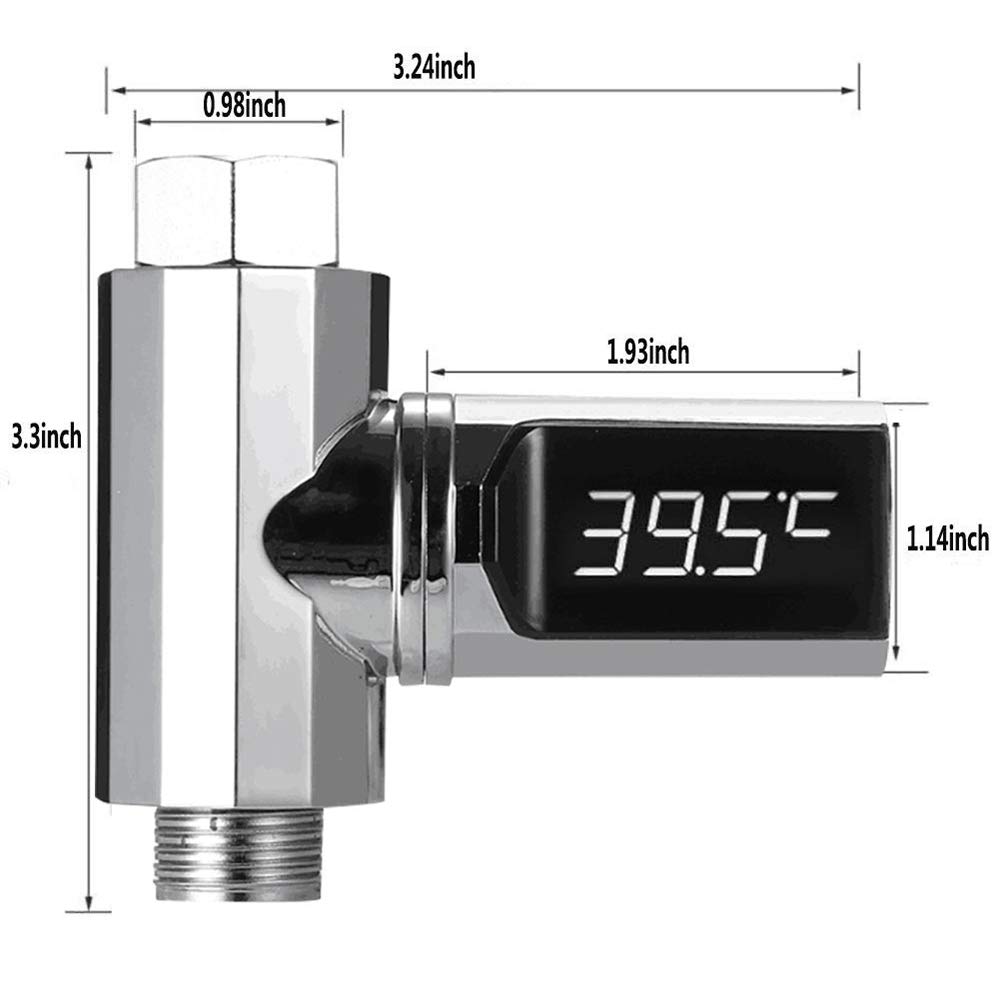 1 Pc Termómetro Termometro Digital De Agua Termometro De Agua Led Pantalla De Temperatura De La Bebé Número Alcachofa De La