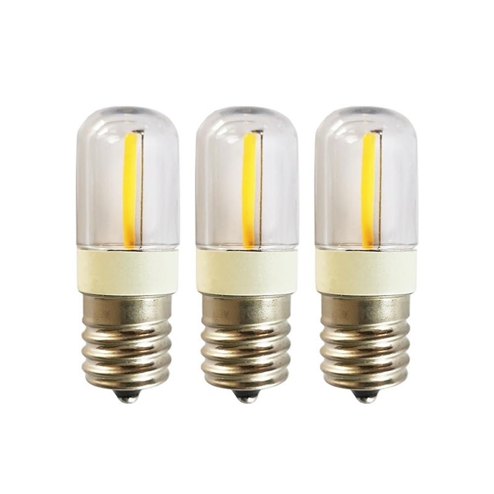 fengyan Casa bombillas, Paquete de 50 bombillas de filamento LED AC220V T18 E17 1W/2W/3W bombilla T22 de repuesto Familiar Lámpara(4000K Neutral,3W E17 220V)
