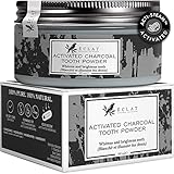 Polvo de Carbón Blanqueador de Dientes Eclat – Polvo de Carbón Activo para Dientes 100% Orgánico y Vegano sin Rellenos para Dientes más Blancos y Brillantes Rápidamente con Polvo de Carbón Natural