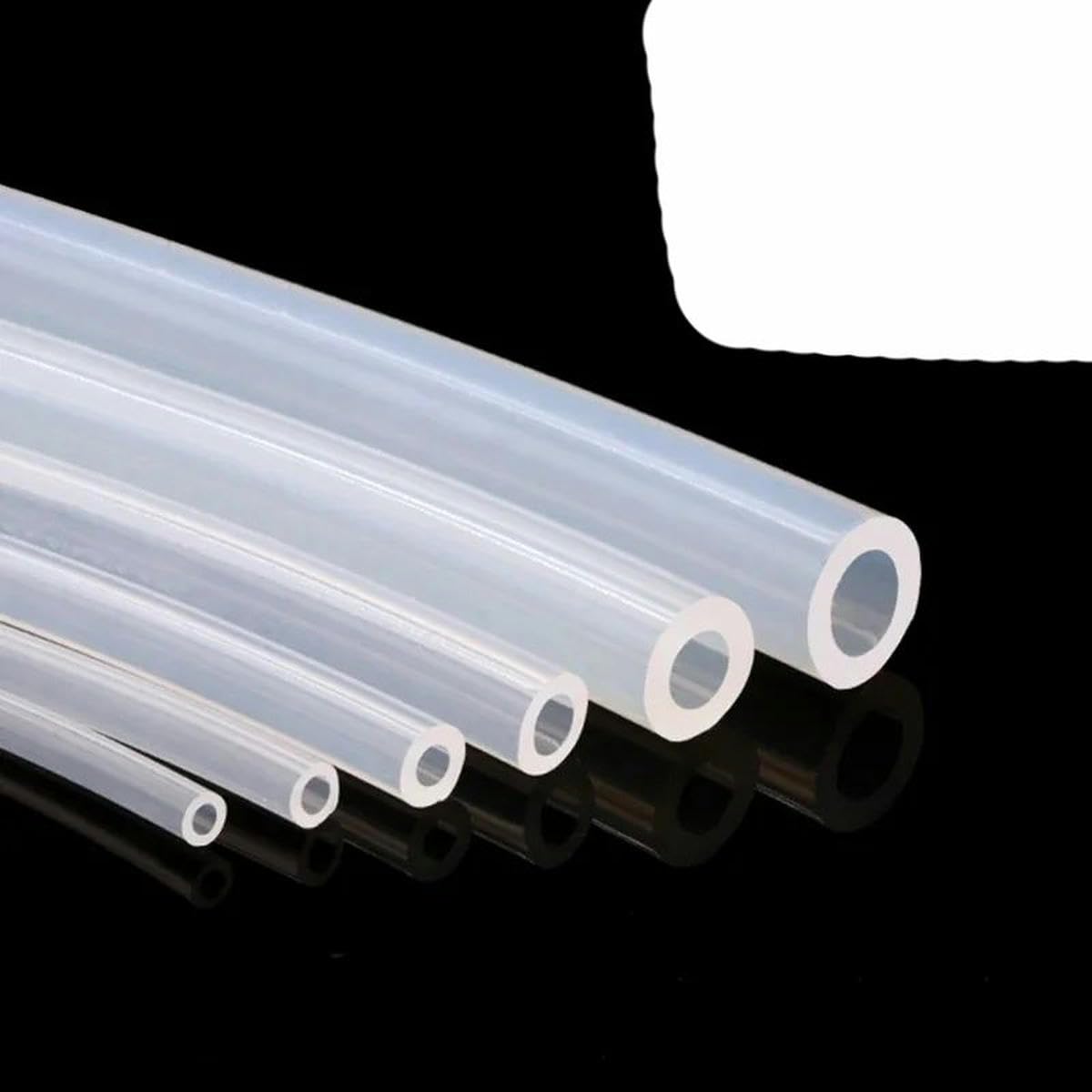 Manguera de caucho de silicona transparente de grado alimenticio de 1/5/10 M ID 0,5 1 2 3 4 5 6 7 8 9 10 12 mm OD Tubo de silicona flexible no tóxico-Transparente-10 metros-ID 9 mm x 13 mm OD