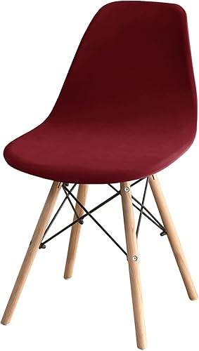 YOPOIY Juego de 2, 4, 6 fundas para sillas de terciopelo elástico, fundas suaves para sillas de mediados de siglo, protector de muebles para cocina,