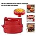 Produktbild QXM Kunststoff manuelle Hamburger Formen Presse Burger Patties Maker Presse Chef Koteletts Gefüllte Hamburger Form Grill Küchengeräte,Rot