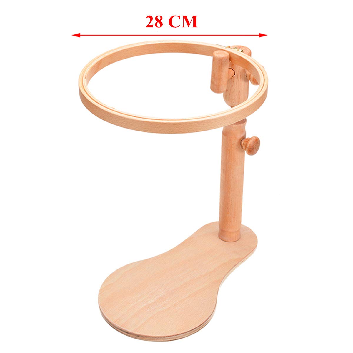 Lyrlody Kreuzstich Stickständer Aus Holz - Verstellbarer Rahmen 50cm Für Große Stickprojekte