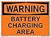 Vestil SI-W-68-E-AL-080 BATTERY CHARGING AREA Warning Sign, Aluminum, 0.080" Overall Size, 20.5" W x 14.5" H
