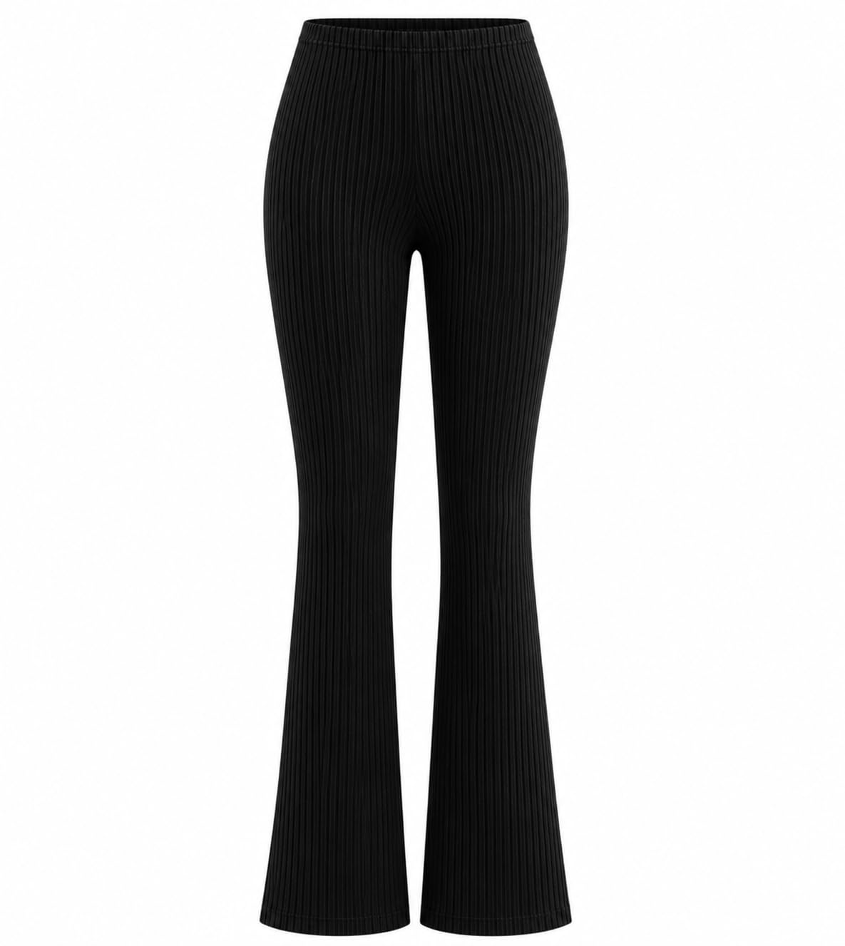 Women's Flared Pants | High Waist Stretchable Bell Bottom Trousers for Women | Soft Knit Bootcut Leggings | Casual, Travel Pants-image-46