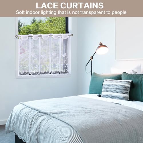 Heveer Kitchen Curtains Cafe Curtains Rod Pocket Short Curtain Small Window Curtain Semi Sheer Curtains for Small Windows Bathroom Bedroom 1 Piece 60 x 81 cm - Cosy Home Interiors Heveer Kitchen Curtains Cafe Curtains Rod Pocket Short Curtain Small Window Curtain Semi Sheer Curtains for Small Windows Bathroom Bedroom 1 Piece 60 x 81 cm - Image 3