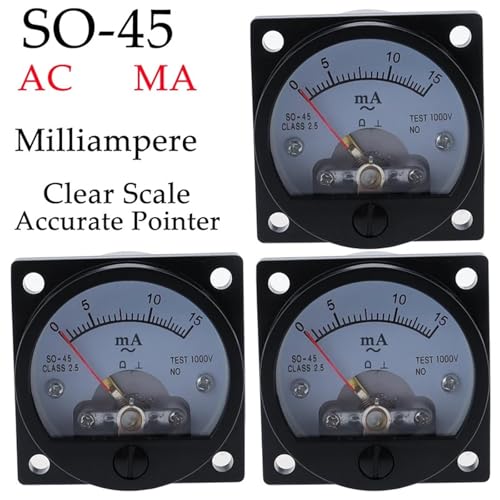 Amperímetro AC 20mA SO-45 medidor circular analógico de corriente marina 2