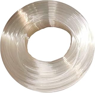 GKBYN Pneumatic Tubing Clear PU(Polyurethane) Air Hose Tube Kit 1/4" OD 32.8ft/10m for Air Line or Fluid Transfer（1/4" OD 32.8ft/10m,Clear)