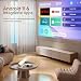 WEMI Mini Beamer, Smart Projektor Wi-Fi 6 Bluetooth, Nativ 720P 4K Heimkino, Tragbarer kleiner LED Projektor für Handy, Schlafzimmer, Mobiler Mini Projektor für Outdoor, Android TV, Kabellos, HY300Pro