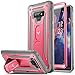YOUMAKER Kickstand Case for Galaxy Note 9, Full Body with Built-in Screen Protector Heavy Duty Protection Shockproof Rugged Cover for Samsung Galaxy Note 9 (2018) 6.4 Inch - Pink