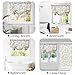 jinchan Linen Floral Valance Tie up Curtains for Small Windows 54 Inch Farmhouse Kitchen Cafe Curtains Rod Pocket Country Tropical Flower for Laundry Room Bathroom Rod Pocket 1 Panel Blue