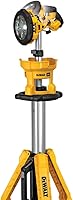 Vista 2 de DEWALT 20V MAX - Luz de trabajo LED inalámbrica y kit de base de trípode con batería y cargador incluidos (DCL079R1)